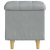 vidaXL Ottoman avec rangement Gris clair 40 x 40 x 45 cm tissu