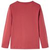 T-shirt enfants &agrave; manches longues rouge br&ucirc;l&eacute; 104