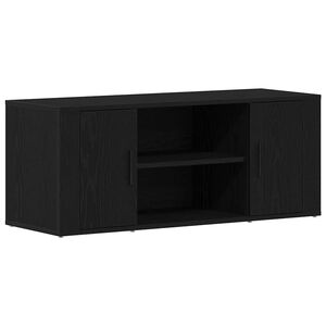 vidaXL Meuble TV Ch&ecirc;ne noir 100 x 35 x 40 cm Bois d'ing&eacute;nierie