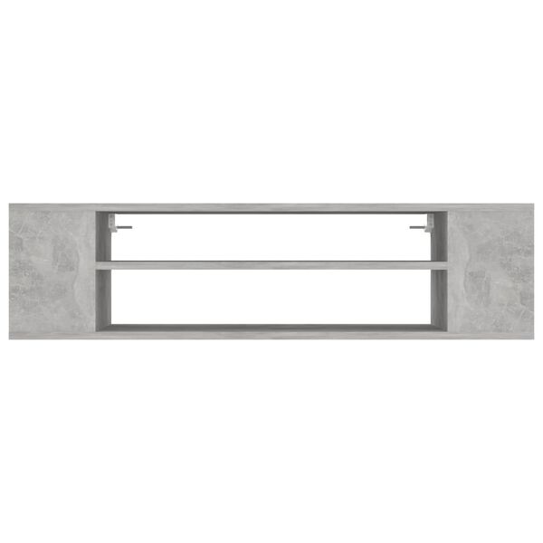 vidaXL Meuble TV suspendu Gris béton 100x30x26,5 cm Bois d’ingénierie