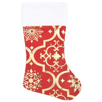 vidaXL Jupe de sapin de Noël de luxe avec chaussette Rouge 150cm Tissu