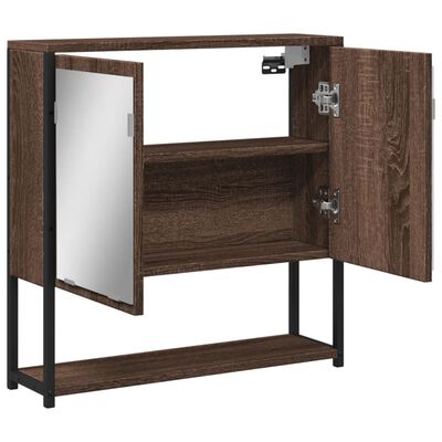 vidaXL Armoire à miroir de salle de bain chêne marron bois ingénierie