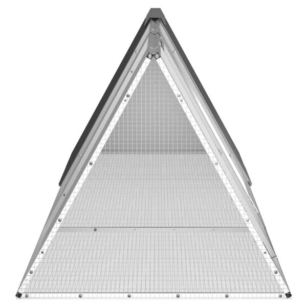 vidaXL Cage &agrave; lapins Anthracite 302,5 x 80,5 x 71 cm Acier galvanis&eacute;