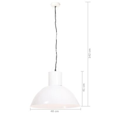 vidaXL Lampe suspendue 25 W Blanc Rond 48 cm E27