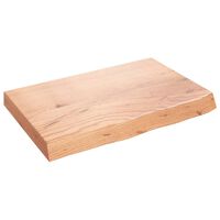 vidaXL Dessus de table marron clair 60x40x6 cm bois chêne traité