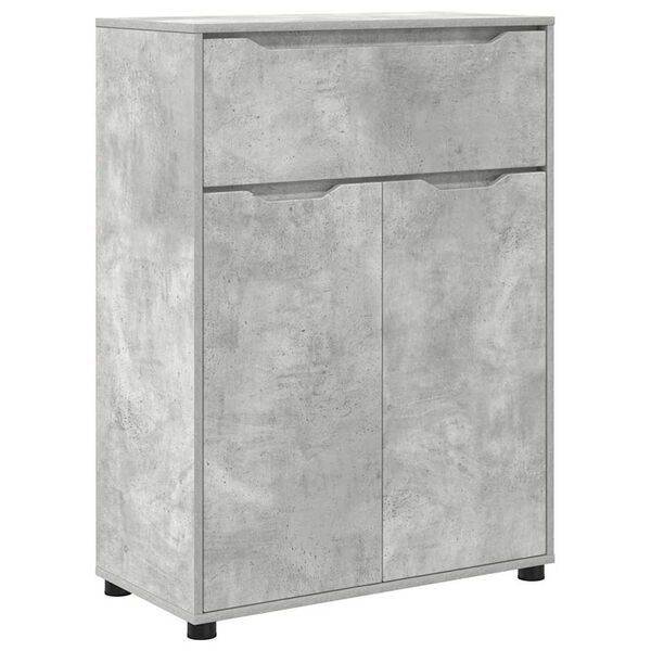vidaXL Cabinet de salle de bain Gris b&eacute;ton 72,5 x 36,5 x 100 cm