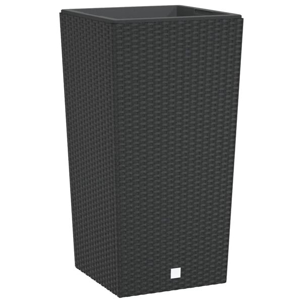 vidaXL Jardini&egrave;re et int&eacute;rieur amovible anthracite 21 /49 L rotin PP