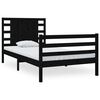 vidaXL Cadre de lit sans matelas noir 90x190 cm bois de pin massif