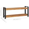 vidaXL Banc 120 cm Bois de teck solide