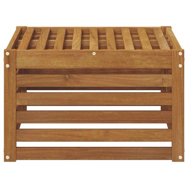 vidaXL Pouf d'Ext&eacute;rieur Bois d'Acacia Massif Naturel 59 x 59 x 37 cm