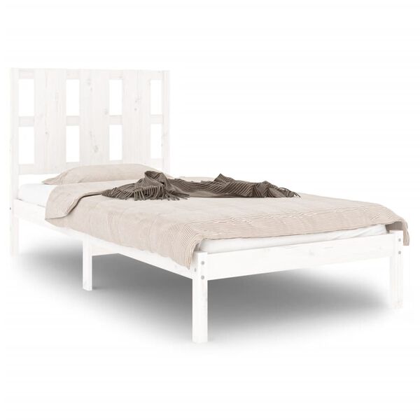 vidaXL Cadre de lit sans matelas blanc 100x200 cm bois de pin massif