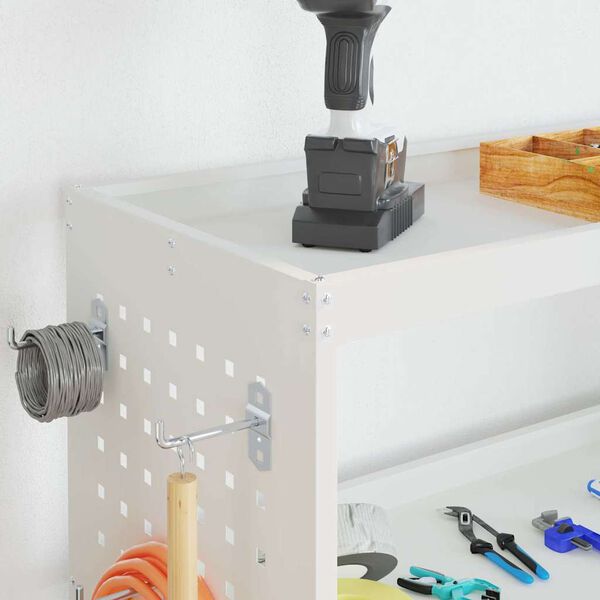 vidaXL Chariot à outils Blanc 75 x 35 x 73 cm Acier laminé à froid