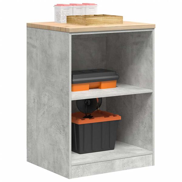 vidaXL Armoire de rangement de garage gris b&eacute;ton 60x51x85 cm bois pin