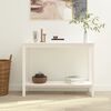 vidaXL Table console Blanc 110x40x80 cm Bois massif de pin
