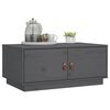 vidaXL Table basse Gris 80x50x35 cm Bois massif de pin