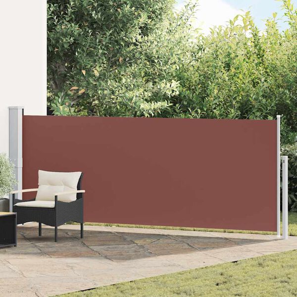 vidaXL Auvent lat&eacute;ral r&eacute;tractable de patio 140x500 cm Marron