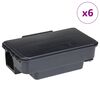 vidaXL Pièges à souris 6 pcs noir 22x12,5x7,5 cm