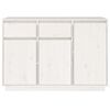 vidaXL Buffet blanc 110x34x75 cm bois massif de pin