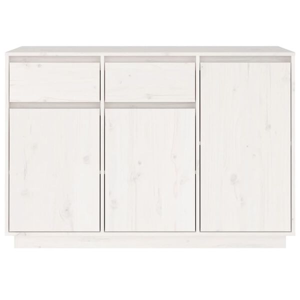 vidaXL Buffet blanc 110x34x75 cm bois massif de pin
