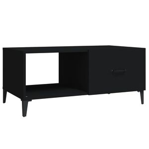 vidaXL Table basse noir 90x50x40 cm bois d'ing&eacute;nierie