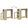vidaXL Table de bar avec &eacute;tag&egrave;res ch&ecirc;ne sonoma bois d'ing&eacute;nierie