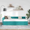 vidaXL Cadre de lit d'angle Turquoise 90 cm x 190 cm Velours