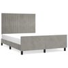vidaXL Cadre de lit sans matelas gris clair 140x190 cm velours