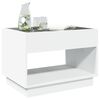 vidaXL Table basse avec LED infini blanc 70x50x50 cm
