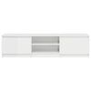 vidaXL Meuble TV blanc brillant 140x40x35,5 cm bois d'ingénierie