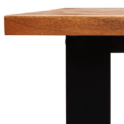 vidaXL Table à manger 140x80x75 cm bois d'acacia solide à bord vif