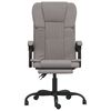 vidaXL Fauteuil inclinable de bureau Taupe Tissu