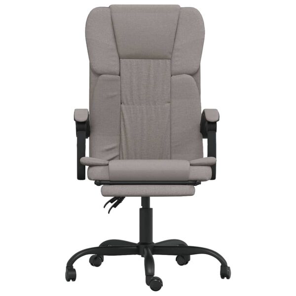 vidaXL Fauteuil inclinable de bureau Taupe Tissu