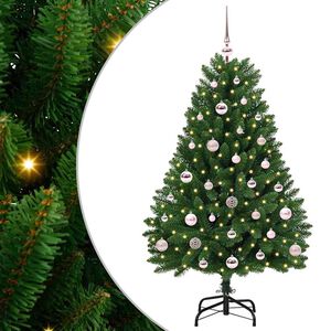 vidaXL Sapin de No&euml;l artificiel avec 150 LED Vert 120 cm PVC et m&eacute;tal