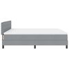 vidaXL Lit boxspring avec matelas Gris clair 180 x 200 cm tissu