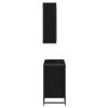 vidaXL Ensemble de mobilier de salle de bain 2 pcs Ch&ecirc;ne noir