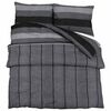 vidaXL Ensemble de housse de couette gris fonc&eacute; 200x200 cm Coton