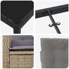vidaXL Ensemble de salle &agrave; manger pour jardin 5 pcs Beige polyrotin