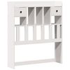 vidaXL Lit biblioth&egrave;que sans matelas blanc 90x190cm bois de pin massif