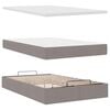 VidaXL Cadre de lit ottoman avec matelas taupe 120x190 cm tissu