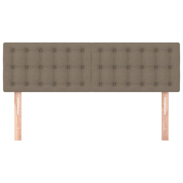 vidaXL T&ecirc;tes de lit Taupe 144x5x78/88 cm Tissu