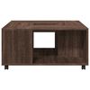 vidaXL Table basse ch&ecirc;ne marron 80x80x40 cm bois d'ing&eacute;nierie