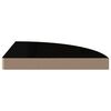 vidaXL &Eacute;tag&egrave;res d'angle flottantes 2pcs noir brillant 35x35x3,8 cm MDF