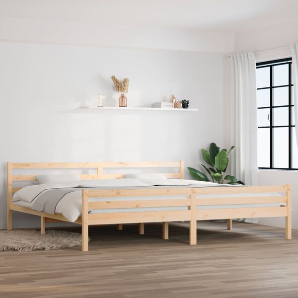 vidaXL Cadre de lit sans matelas bois massif 200x200 cm