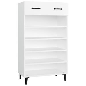 vidaXL Armoire &agrave; chaussures Blanc 60x35x105 cm Bois d'ing&eacute;nierie