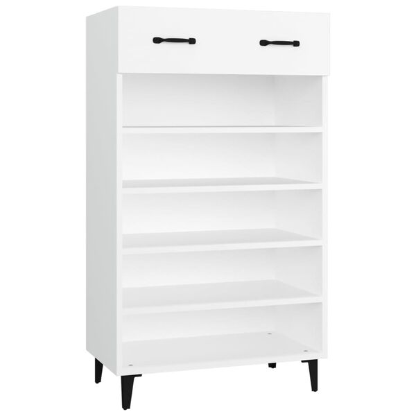 vidaXL Armoire à chaussures Blanc 60x35x105 cm Bois d'ingénierie