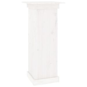 vidaXL Support &agrave; fleurs Blanc 40x40x90 cm Bois de pin solide