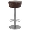 vidaXL Tabouret de bar Marron Cuir v&eacute;ritable