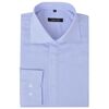 vidaXL Chemise pour hommes Blanc et bleu clair Ray&eacute;e Taille S