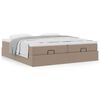 VidaXL Cadre de lit ottoman et matelas cappuccino 200x200cm similicuir