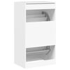 vidaXL Armoire à chaussures 2 tiroirs rabattables blanc 60x42x108 cm